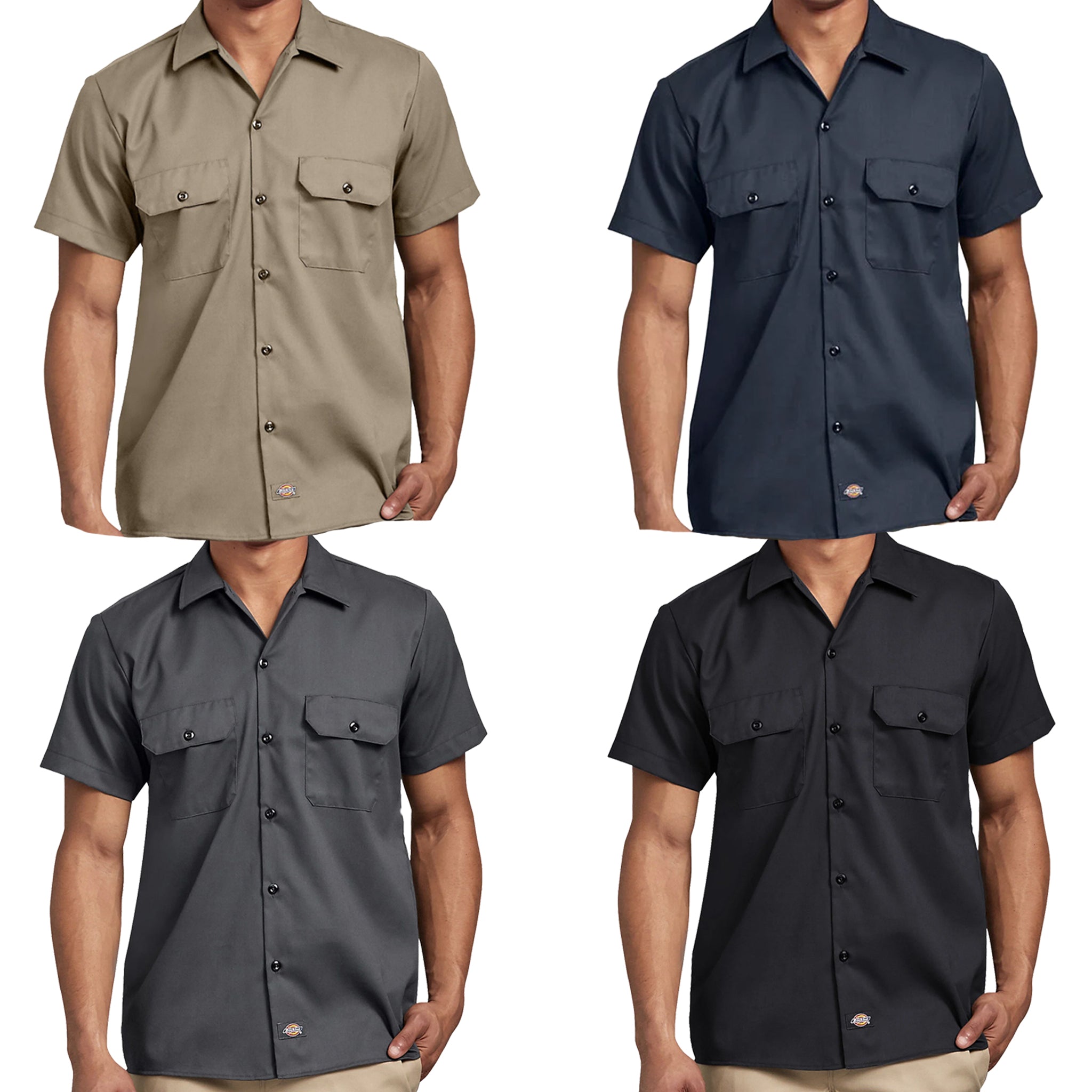 Dickies Mens and Big Mens Short Sleeve Twill Work Shirt 