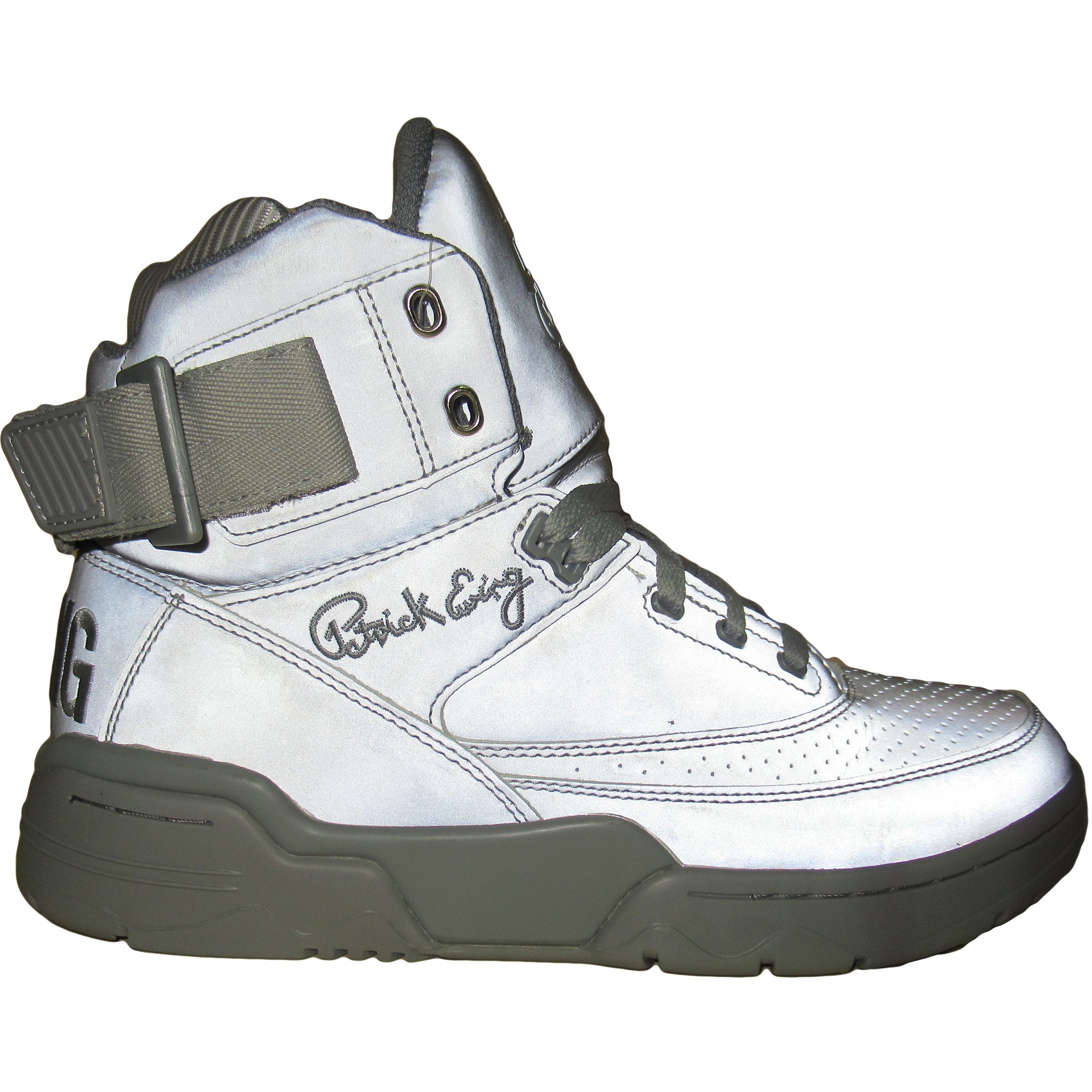 Patrick Ewing Athletics Men's 33 Hi Silver Reflective Athletic Basketb –  That Shoe Store and More