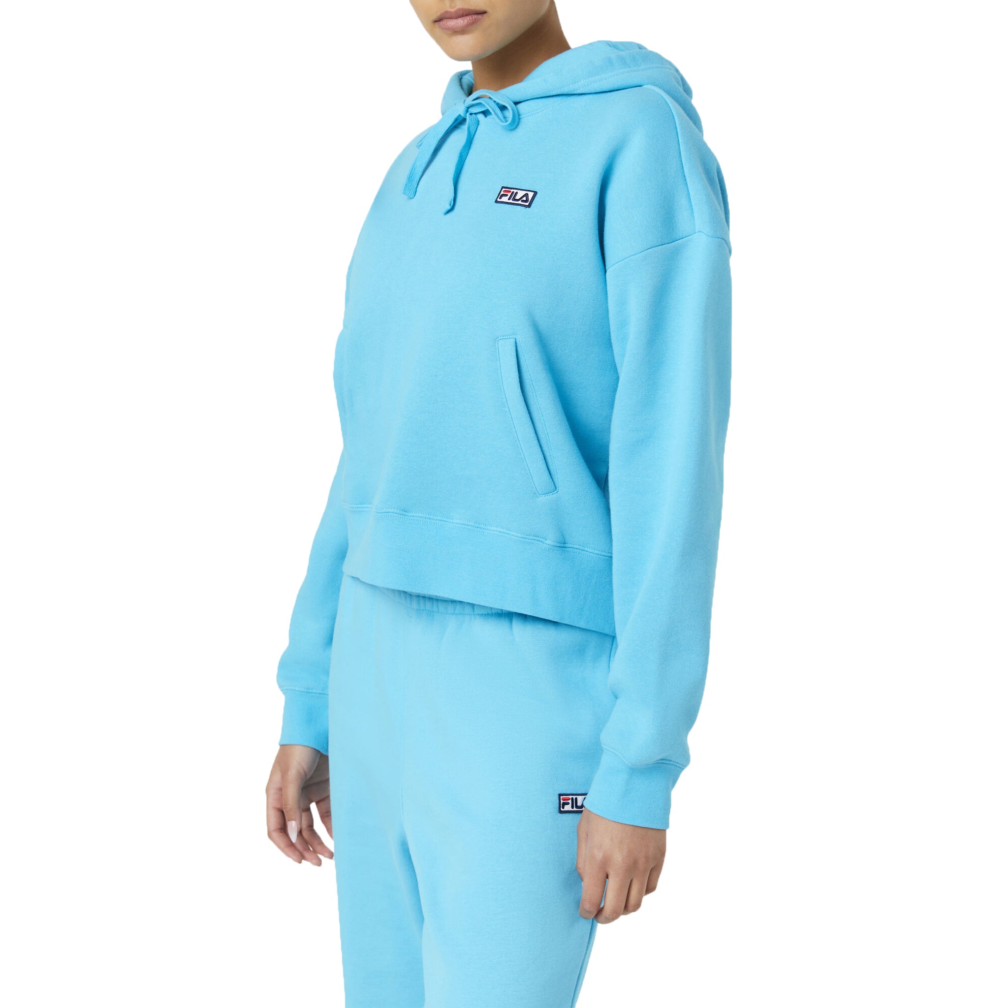 Blue fila hoodie women's 2025