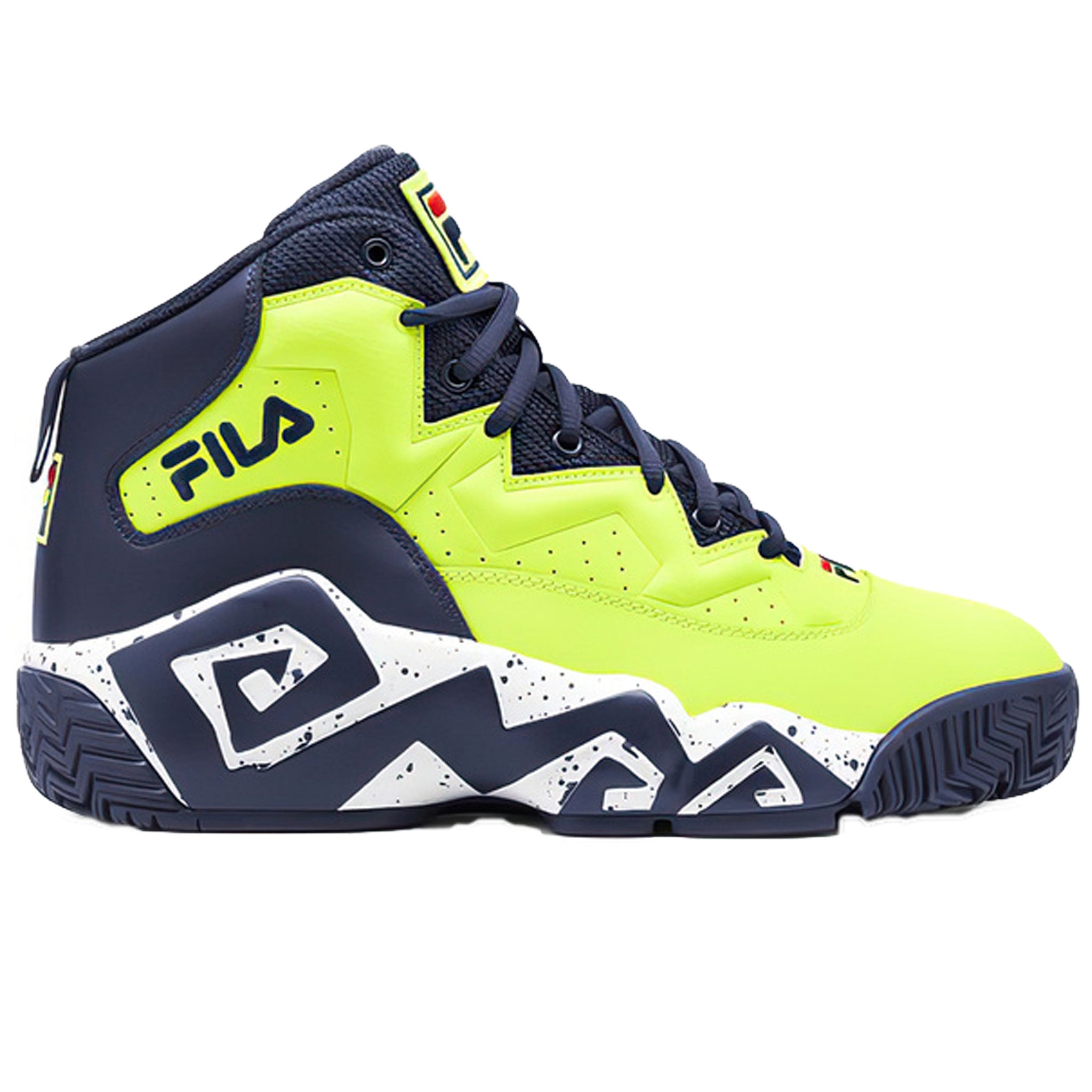 al menos Escalera Oblea Fila Men's MB Jamal Mashburn Retro Basketball Shoes Safety Yellow / Na –  That Shoe Store and More