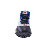 Fila Men's MB Jamal Mashburn Retro Basketball Shoes White Black Electric Blue ThatShoeStore