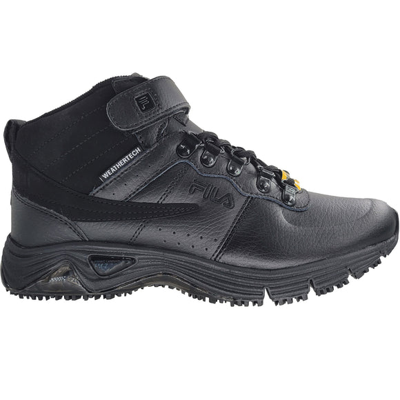 Fila Men's Weathertech LT SR Slip Resistant Work Shoe Black / Dark Silver