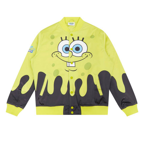 Freeze Max Men's Spongebob Drip Satin Jacket SB60092