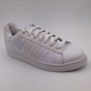 Adidas Womens Adidas Originals 3 Stripe 019689 CAMPUS ST All White Leather Casual Shoes