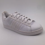 Adidas Womens Adidas Originals 3 Stripe 019689 CAMPUS ST All White Leather Casual Shoes ThatShoeStore