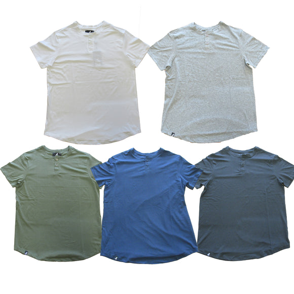 Kangol Men's Casual Short Sleeve Henley T-Shirt K90181