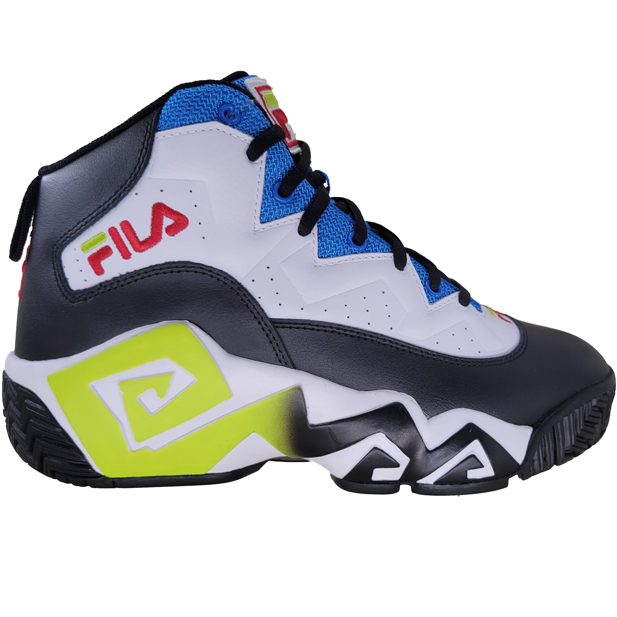 Fila Men's MB Jamal Retro Basketball Shoes White Black Electr – That Shoe Store More