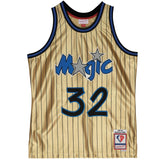 Mitchell & Ness Men's 75th Anniversary Gold Swingman Shaquille O'Neal Orlando Magic 1993-94 Jersey ThatShoeStore