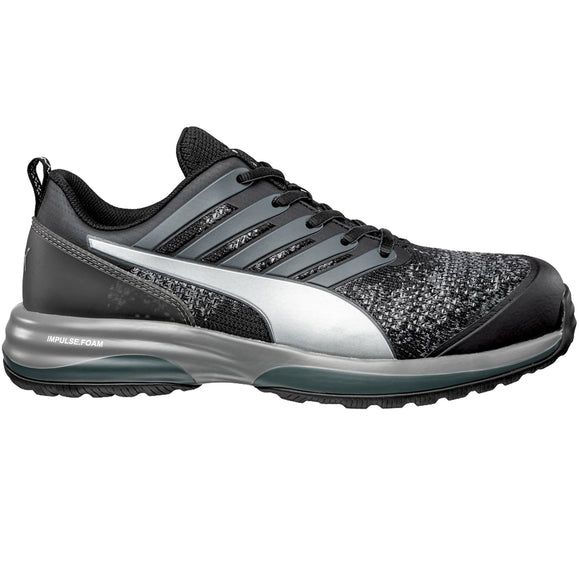 Puma Men's 644545 Charge Black Low Composite Safety Toe Metal Free Work Shoes