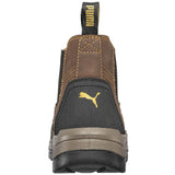 Puma Men's 630265 Tanami Brown Mid Composite Safety Toe Slip On Work Boots ThatShoeStore
