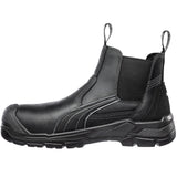 Puma Men's 630345 Tanami Black Mid Fiberglass Safety Toe Slip On Work Boots ThatShoeStore