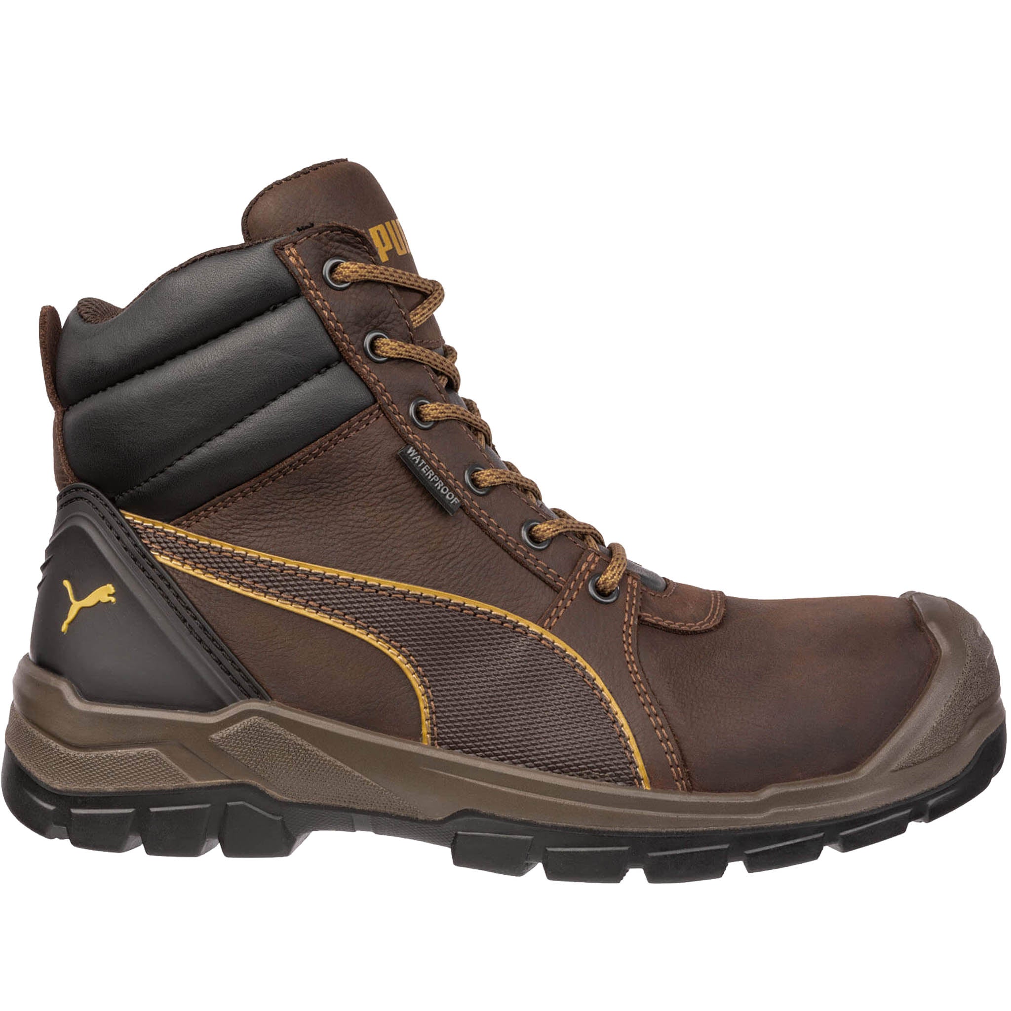Puma Men s 630925 Tornado CTX Brown Mid Soft Toe Work Boots That