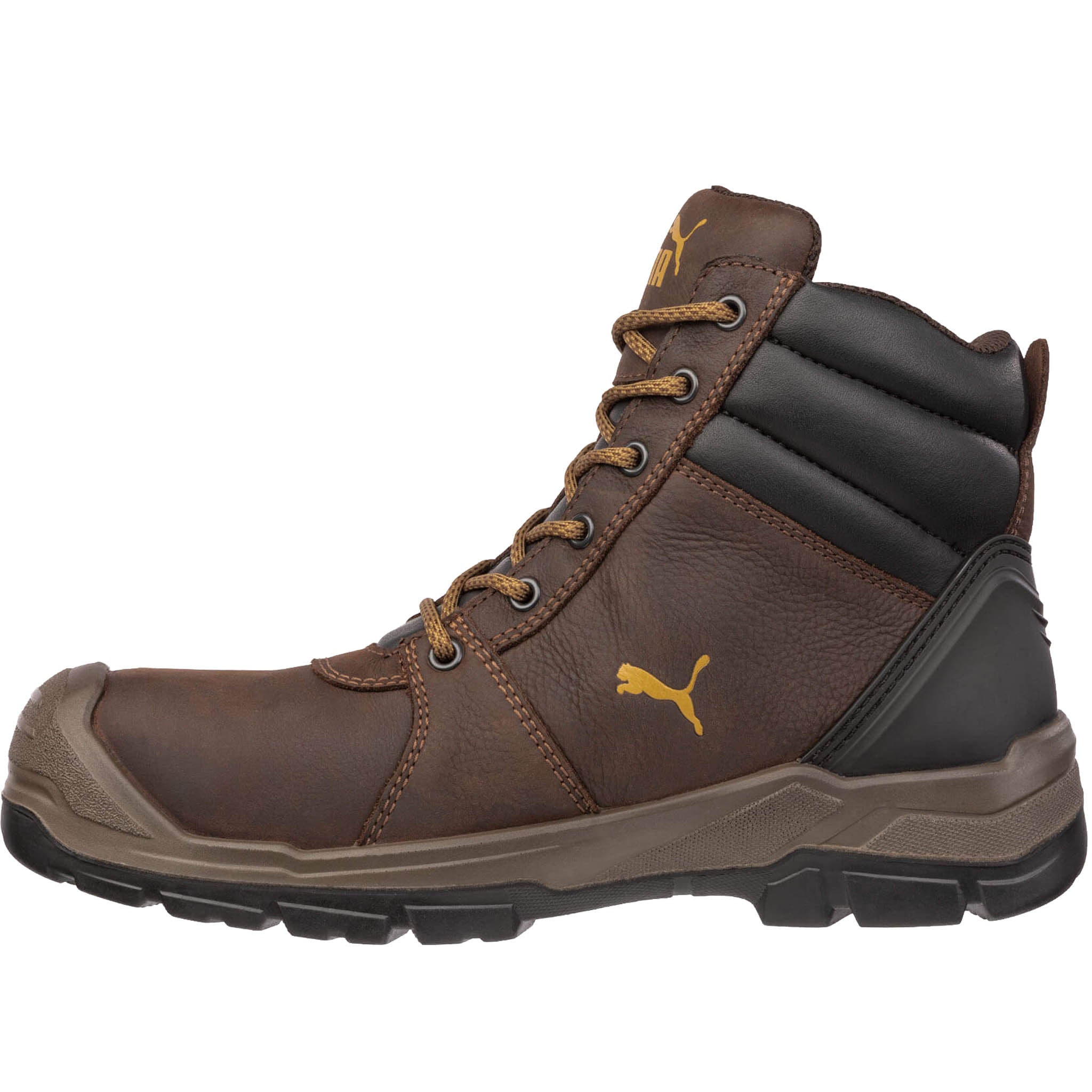Puma Men s 630925 Tornado CTX Brown Mid Soft Toe Work Boots That