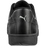 Puma Men's 640005 Iconic Leather Low Black Composite Safety Toe Metal Free Work Shoes ThatShoeStore