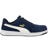 Puma Men's 640025 Iconic Suede Low Navy Composite Safety Toe Metal Free Work Shoes ThatShoeStore