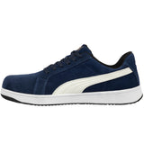 Puma Men's 640025 Iconic Suede Low Navy Composite Safety Toe Metal Free Work Shoes ThatShoeStore