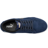 Puma Men's 640025 Iconic Suede Low Navy Composite Safety Toe Metal Free Work Shoes ThatShoeStore