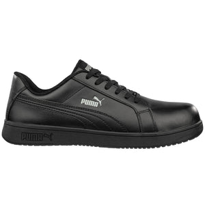 Puma Women's 640105 Icon Leather Low SD Black Work Shoes