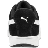 Puma Women's 640115 Icon Suede Low EH Black White Work Shoes ThatShoeStore