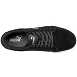 Puma Women's 640115 Icon Suede Low EH Black White Work Shoes ThatShoeStore