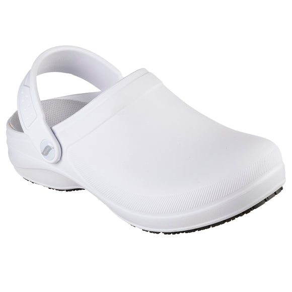 Skechers Women's 108067 Work Arch Fit Riverbound Pasay White Work Shoes Clogs