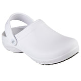 Skechers Women's 108067 Work Arch Fit Riverbound Pasay White Work Shoes Clogs ThatShoeStore