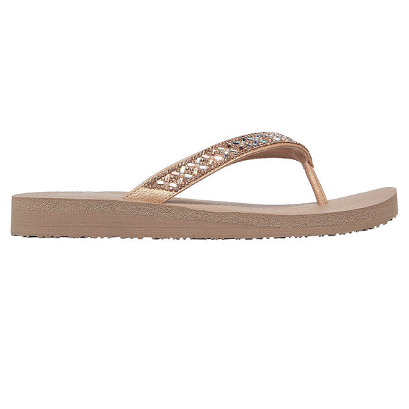 Skechers Women's 119136 Meditation Lotus Bae Rose Gold Yoga Foam Vegan Sandals