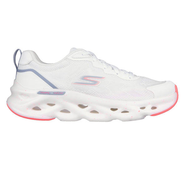 Skechers Women's 128794 GO RUN Swirl Tech Outbreak White Blue Pink Running Shoes
