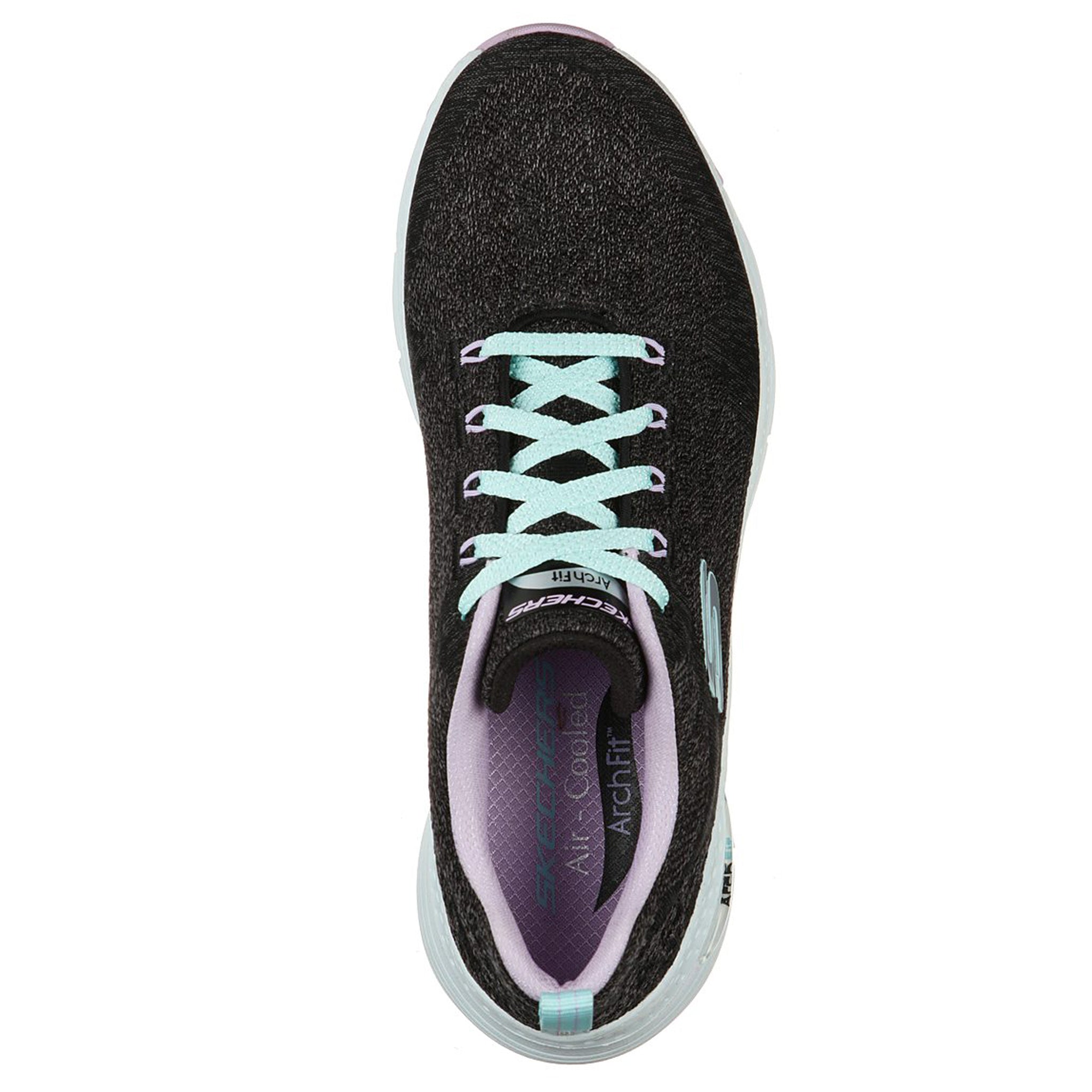 Skechers Women's 149414 Arch Fit Comfy Wave Casual Shoes (Black