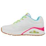 Skechers Women's 155184 Uno - Neano White/Multi Casual Shoes ThatShoeStore