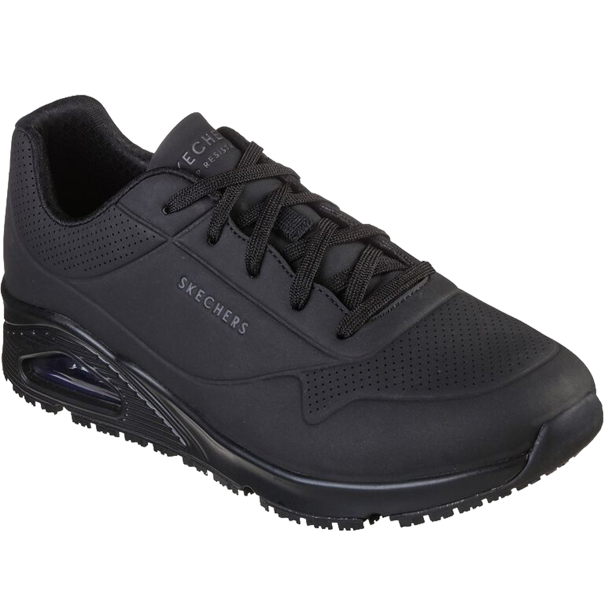 Skechers Men's 200054 Uno SR Satal Slip Black Work Shoes – That Shoe Store and More