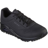 Skechers Men's 200054 Uno SR Satal Slip Resistant Black Work Shoes ThatShoeStore