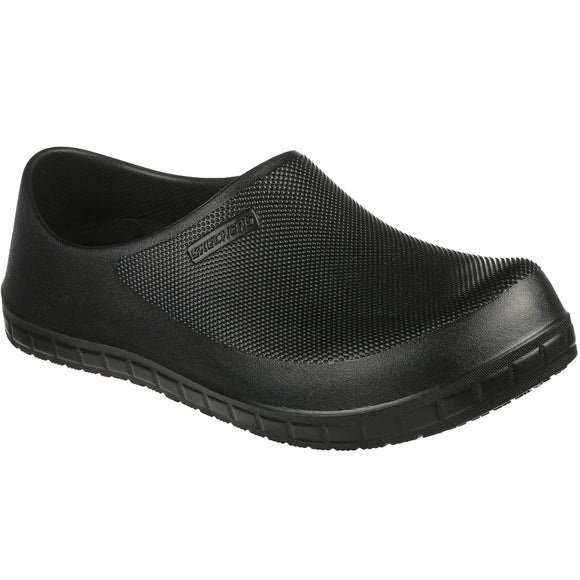 Skechers Men's 200072 Evaa Clogstith SR Slip Resistant Work Shoes Clogs Black
