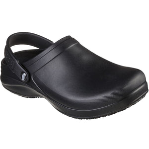 Skechers Men's 200092 Arch Fit Riverbound Slip Resistant Work Shoes Clogs Black