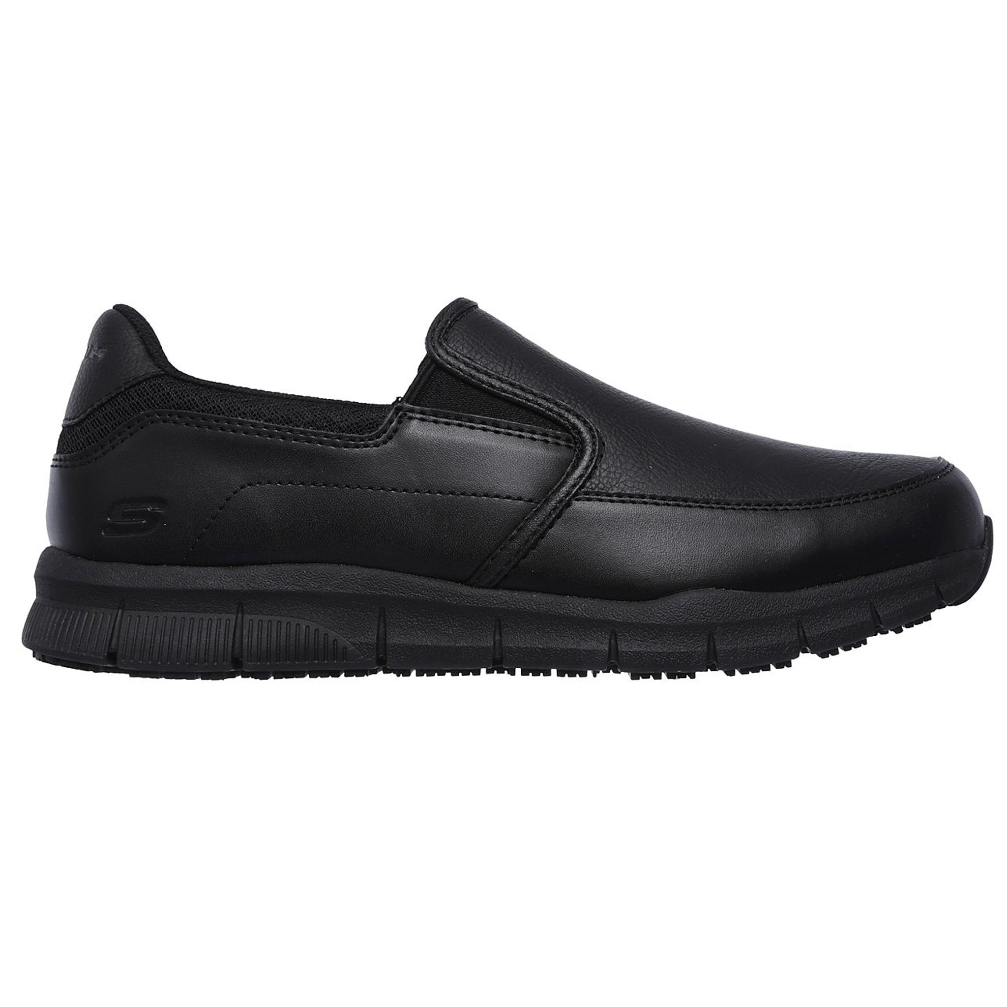 Skechers Men s 77157 Nampa Groton Slip Resistant Black Work Shoes