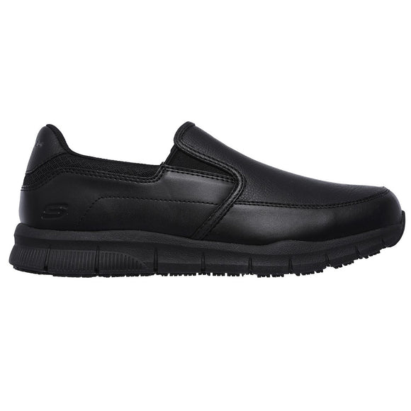 Skechers Men's 77157 Nampa Groton Slip Resistant Black Work Shoes