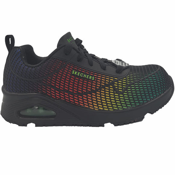 Skechers Women's 108072 Uno Sr Jhansi Black Multi Composite Safety Toe Work Shoes