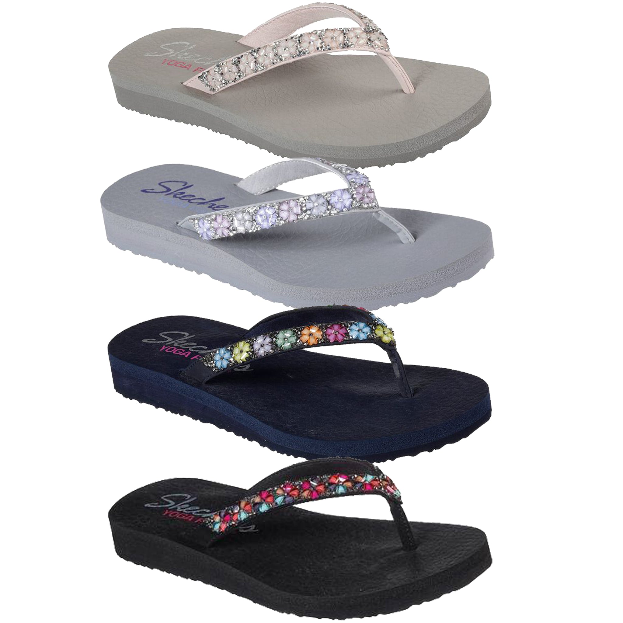 Skechers Women's 31559 Meditation Daisy Delight Vegan Foam Sandal That Shoe Store and More