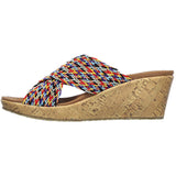 Skechers Women's 32968 Beverlee Vacation Mode Luxe Foam Wedge Sandals ThatShoeStore