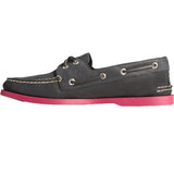 Sperry Men's A/O Authentic Original 2 Eye Black Red Casual Boat Shoes ThatShoeStore