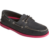 Sperry Men's A/O Authentic Original 2 Eye Black Red Casual Boat Shoes ThatShoeStore