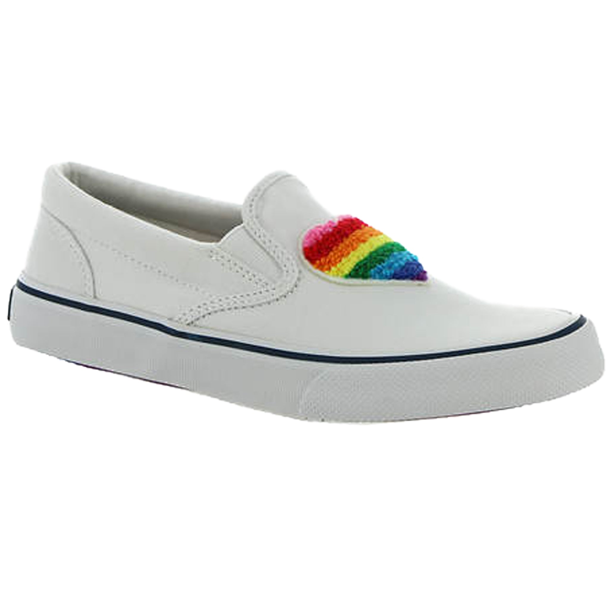 Sperry slip on white sale