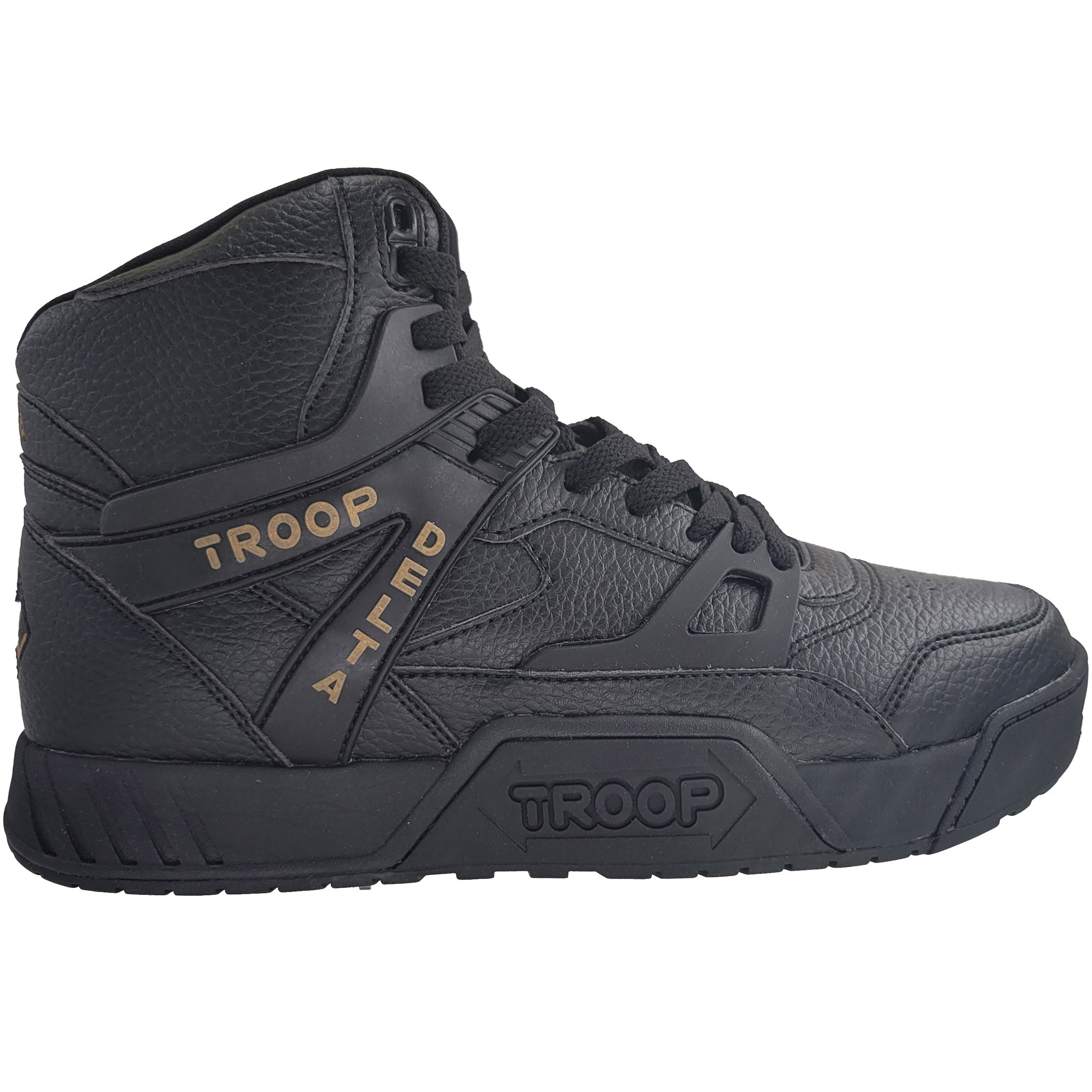 Men\'s Troop Delta White Black Blue High-Top Sneaker NWT World Of Troop Delta High Black/Black – World of Troop main image 3
