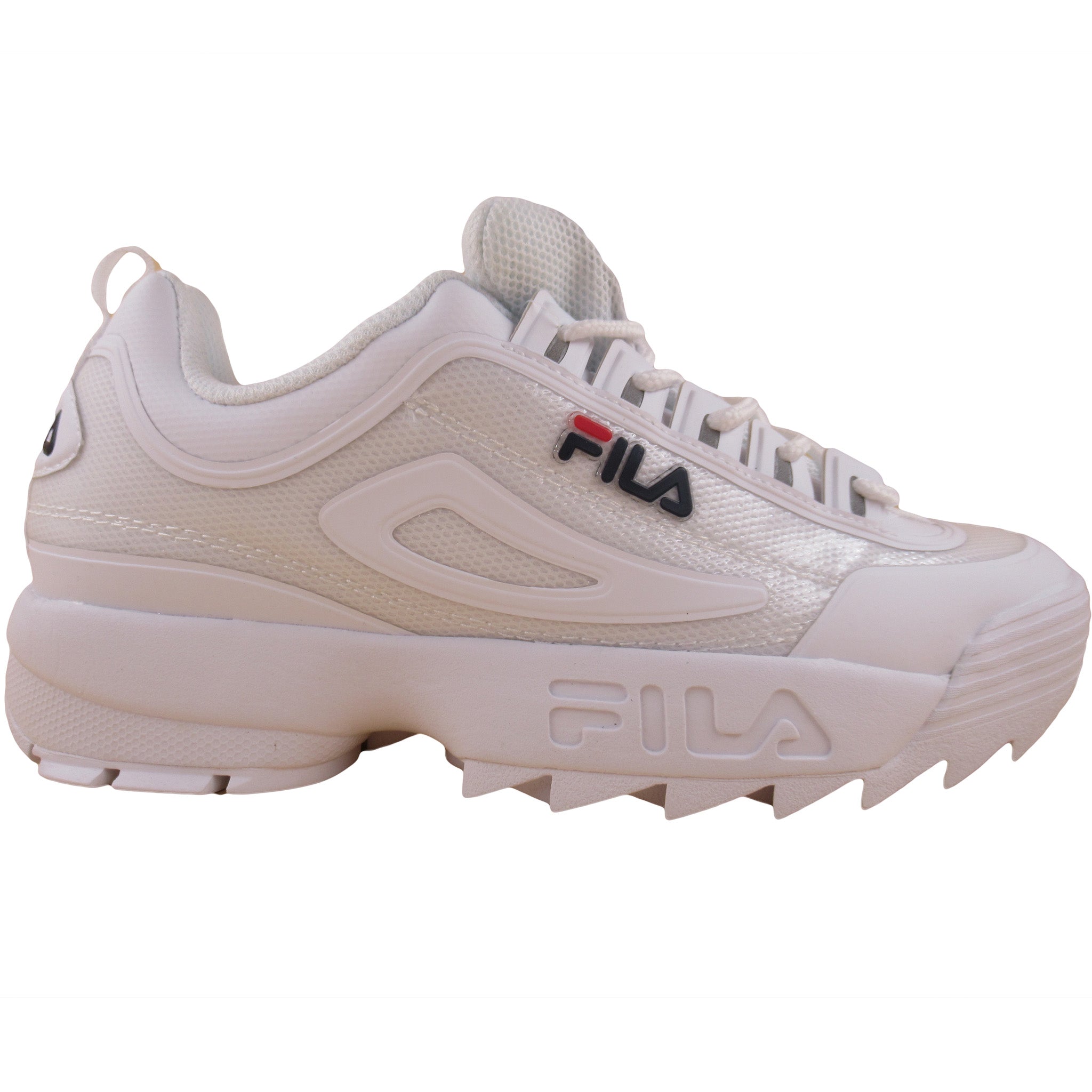 FILA Disruptor II Kid’s Premium Casual Shoes White Navy Red NEW