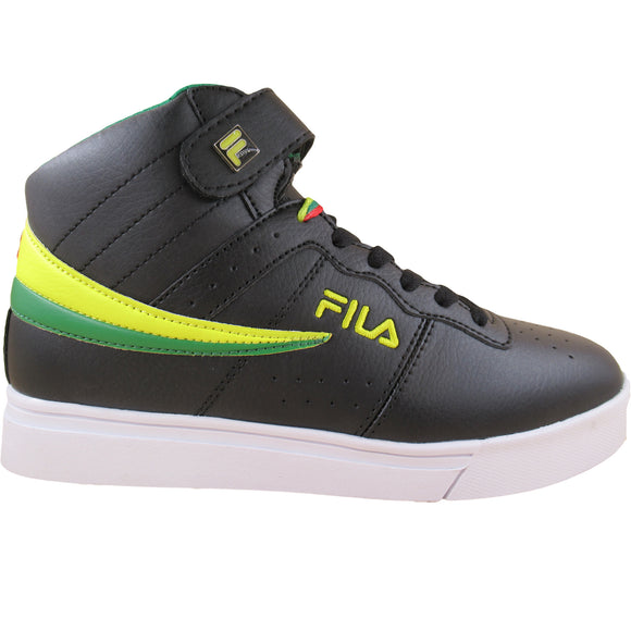 Fila Men's Vulc 13 Mid Plus Black Green Yellow Red Rasta Casual Shoes