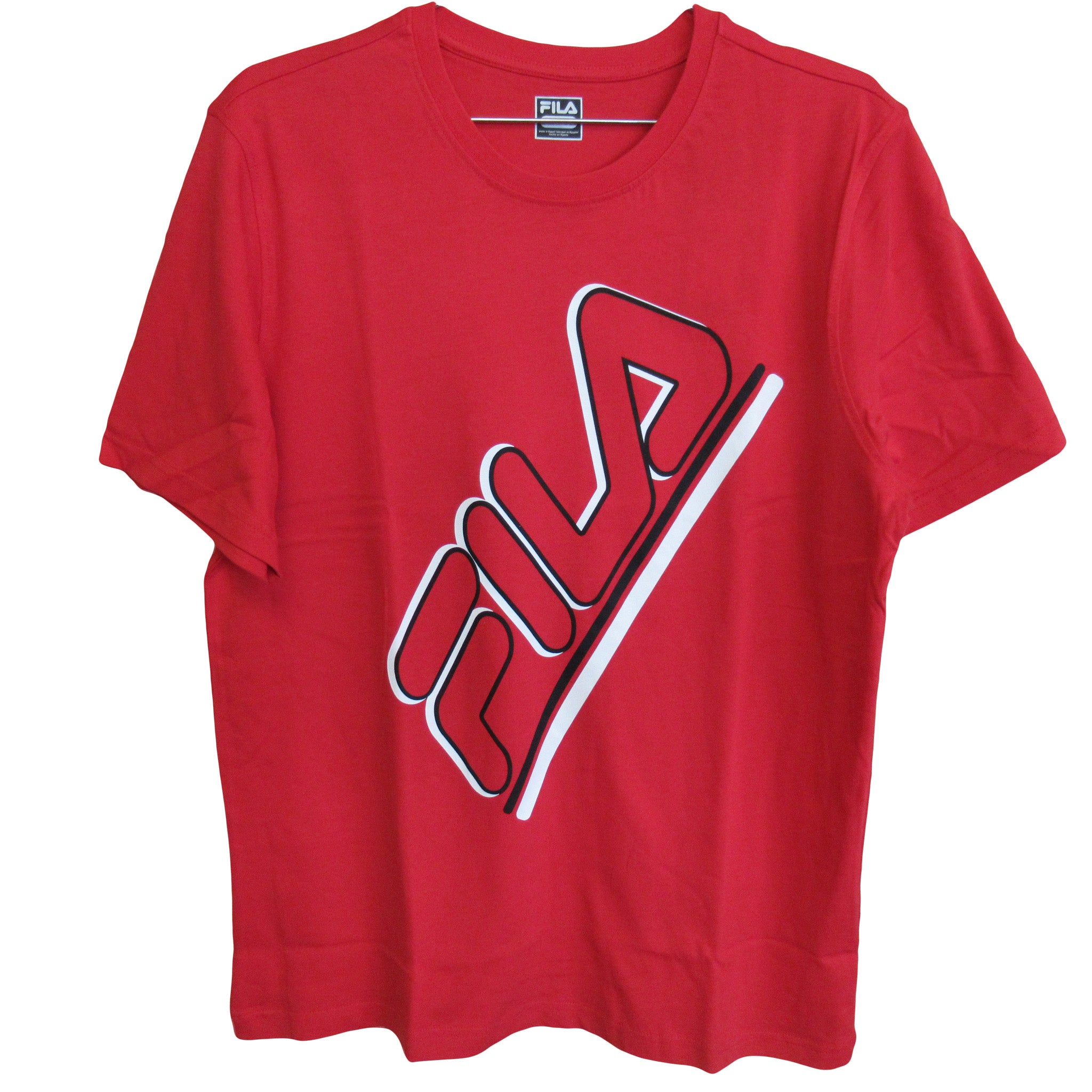 Fila Men's Crew Slanted Logo T-Shirt SM933694 That Shoe Store and More